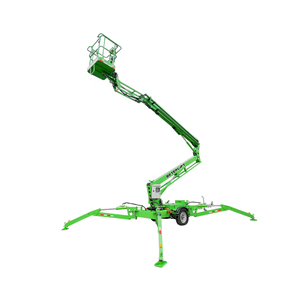 CE certificado pequeño 10 ~ 20m eléctrico Diesel Sky Spider Cherry Picker rastreado Boom Lift con nivelación automática