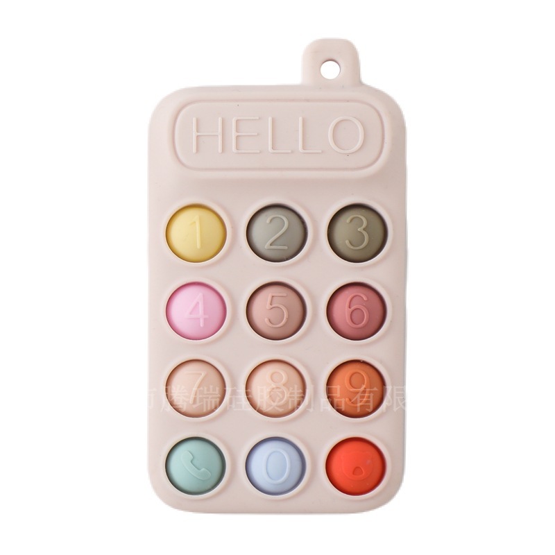 Pink phone teether