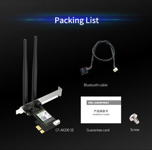 PCIe WiFi6カードBT5.0AX3000AX200デュアルバンド5.GHz/2.4GHzPCI-EワイヤレスWiFiネットワークアダプターカード (外部アンテナ付き) - Product Image 6