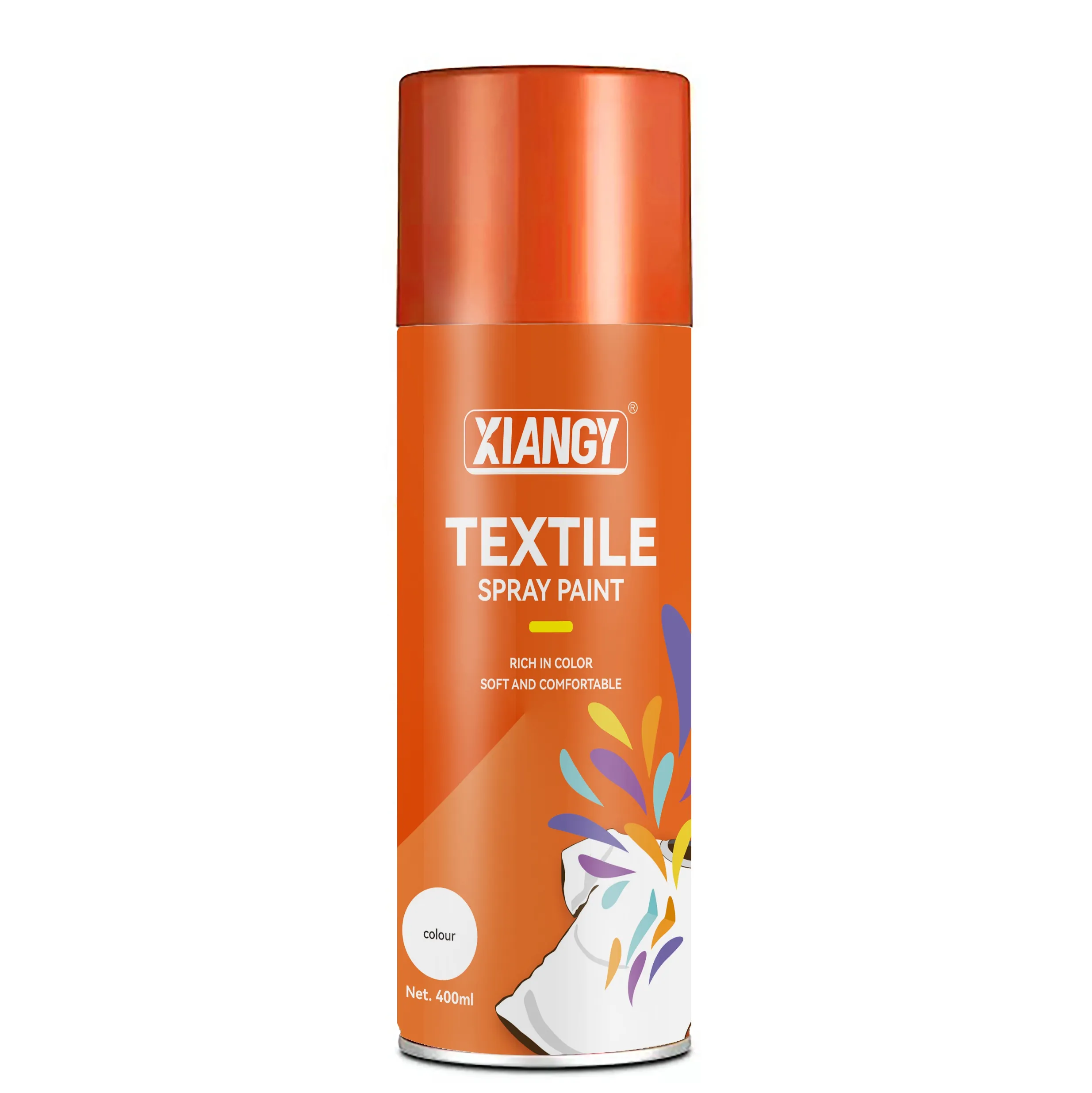 Calidad al por mayor no tóxico verter textil respetuoso con el medio ambiente pintura en aerosol de tela para ropa