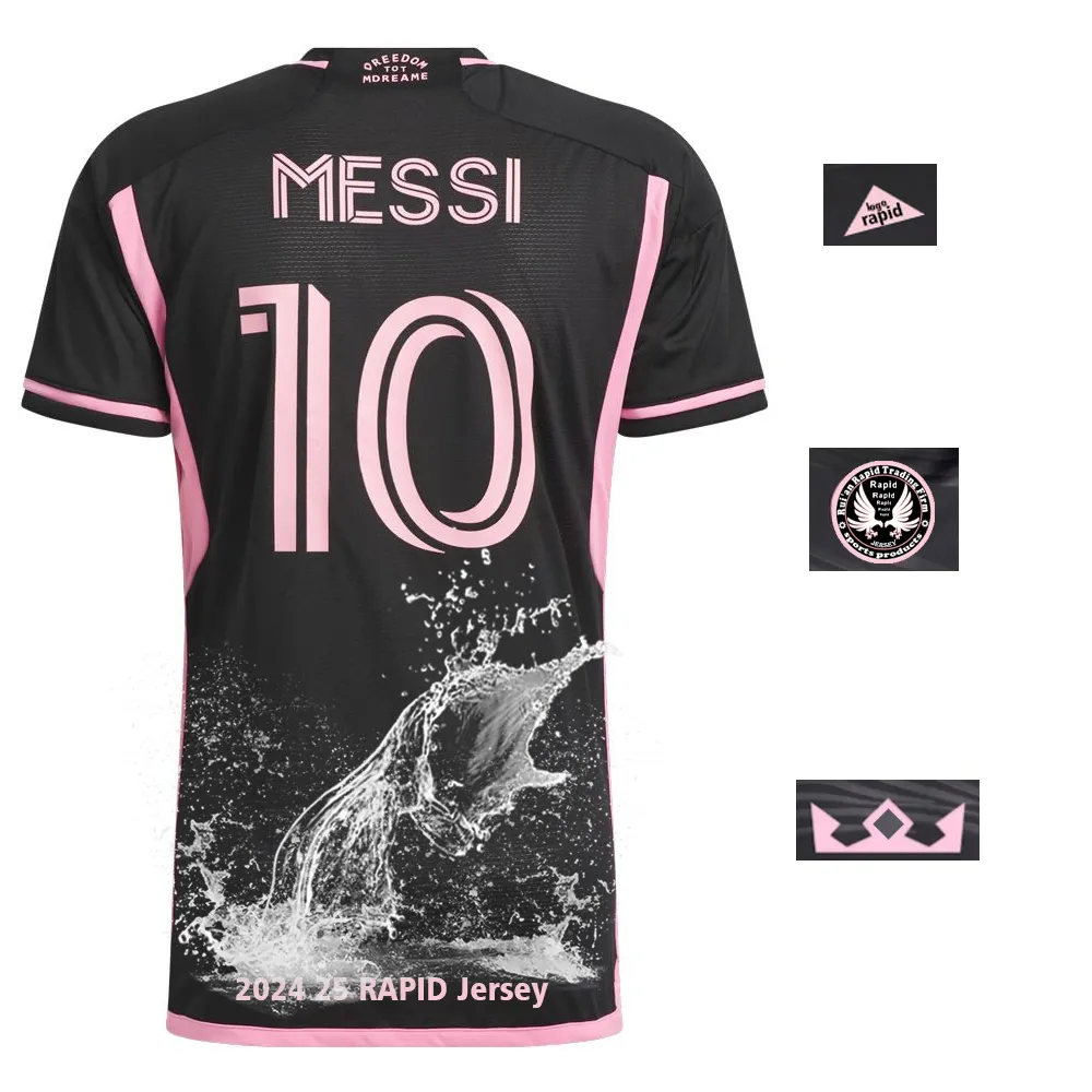 Camiseta de futbol Messi inter Miami original camisa de Messi en el Inter Miami jersey negro 2024 2025 camiseta de fútbol adidasers