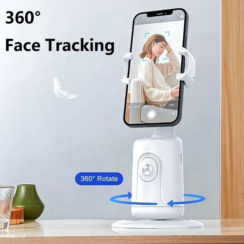 Aucune application requise P01 Smart Rotation à 360 degrés AI Suivi automatique du visage Support de téléphone portable