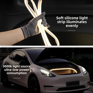 Araba aksesuarları ön depolama işık arka gövde ortam LED ışık ing iç atmosfer LED ışık ışık şeridi Tesla modeli için 3/X/Y - Product Image 2