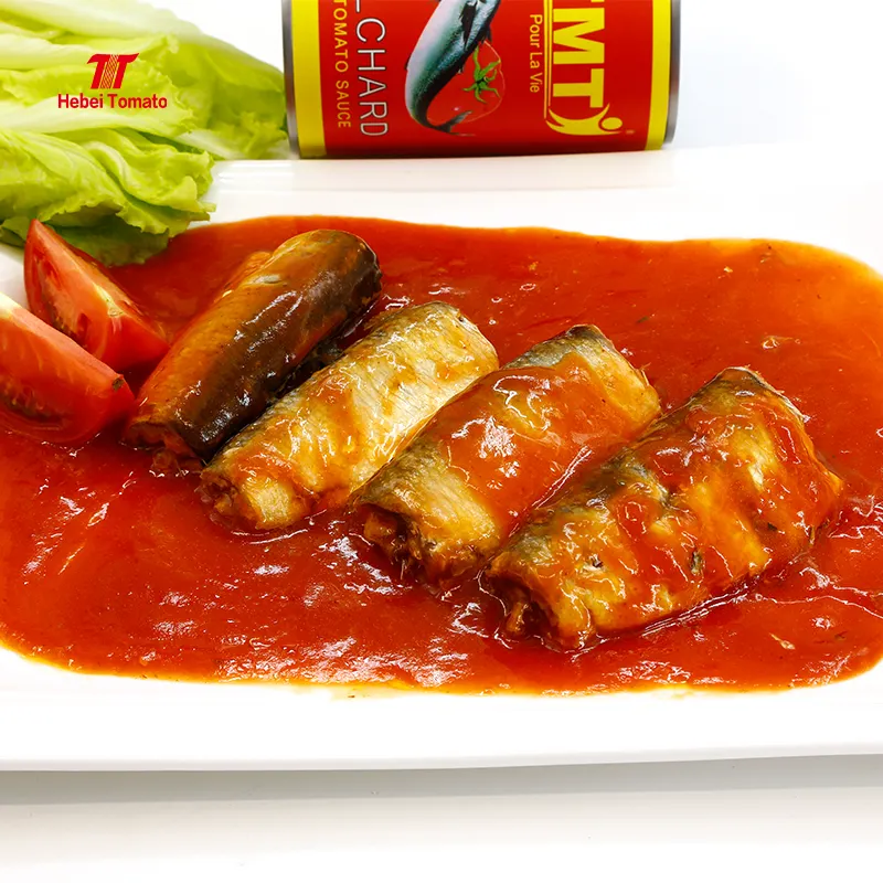 Fábrica de sardina enlatada en aceite vegetal y caballa enlatada en salsa de tomate con el mejor sabor