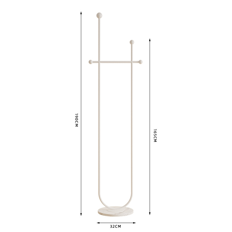 U-shaped white stand white base