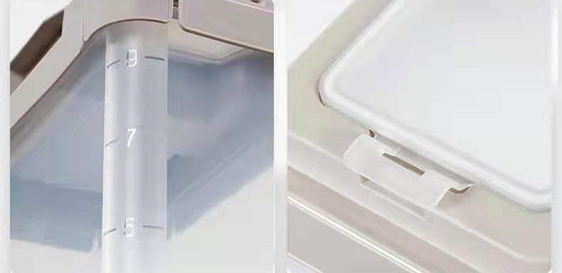 Rice Bucket Kitchen Grain Storage Box Removable Rice Bucket Moisture-Proof Plastic Grains Rice Storage Tank 10Kg 18 2022 New Model Plastic Big 10Kgs Rice Storage Box With Lids And Wheels Large Food Container