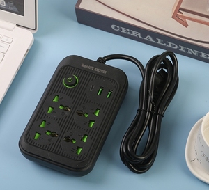国际标准快速充电板插座扩展插座4路2 USB 1 c型端口通用插座 - Product Image 5