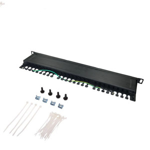Panel de conexión de red FTP RJ45 Socket 8P8C LAN 1U 25 puertos Panel de conexión Bloque de terminales Cat6a - Product Image 1