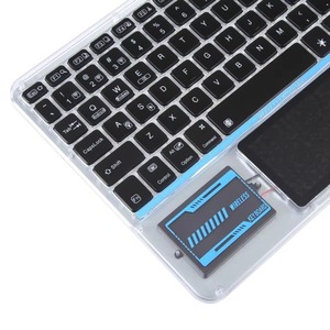 Keywin Customized Bluetooth <strong>Keyboard</strong> Rechargeable Universal Transparent LED Backlit <strong>Keyboard</strong> With <strong>Touchpad</strong> for Tablet PC Phone - Product Image 5