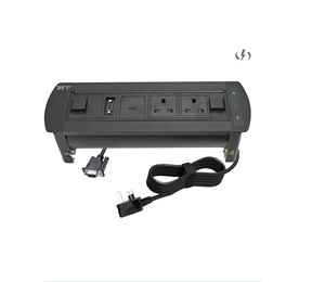 Cable giratorio eléctrico Enchufes abatibles motorizados Toma de corriente giratoria de mesa de oficina inteligente con tipo USB - Product Image 1