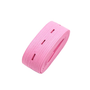 Cinta elástica de poliéster de punto personalizada con ojal, cinta elástica de ojal suministrada de fábrica - Product Image 5