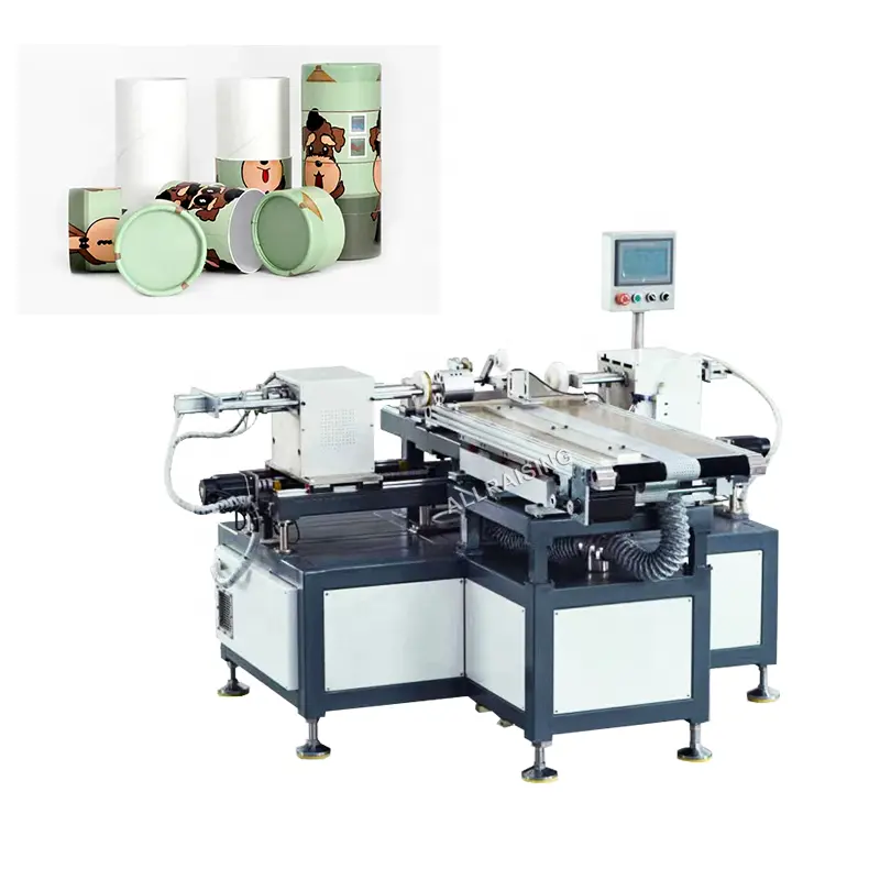 Máquina de fabricación de cajas de embalaje de tubo de papel, caja de regalo rígida redonda, máquina de fabricación de botellas de papel