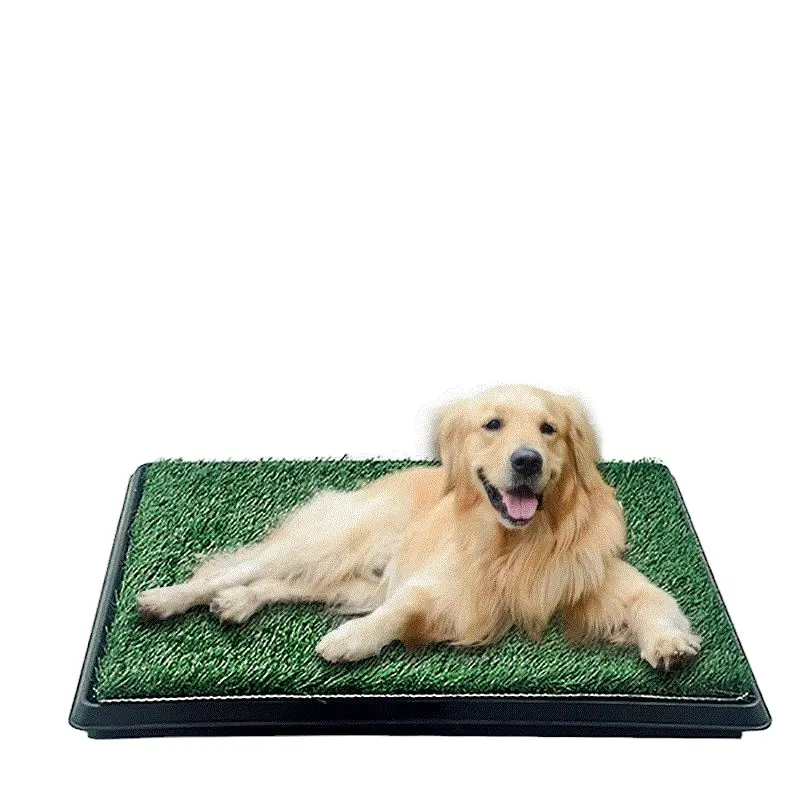 Kapalı köpek lazımlık eğitim pedi üç kat çimenler kedi köpek hayvan tuvaleti taşınabilir çim tuvalet Pet Mat