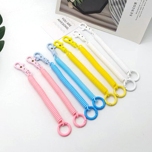 Giá rẻ màu nhựa mùa xuân Keychain dây có thể thu vào mùa xuân Móc chìa khóa cho các phím hoặc túi hoặc chủ sở hữu thẻ - Product Image 4