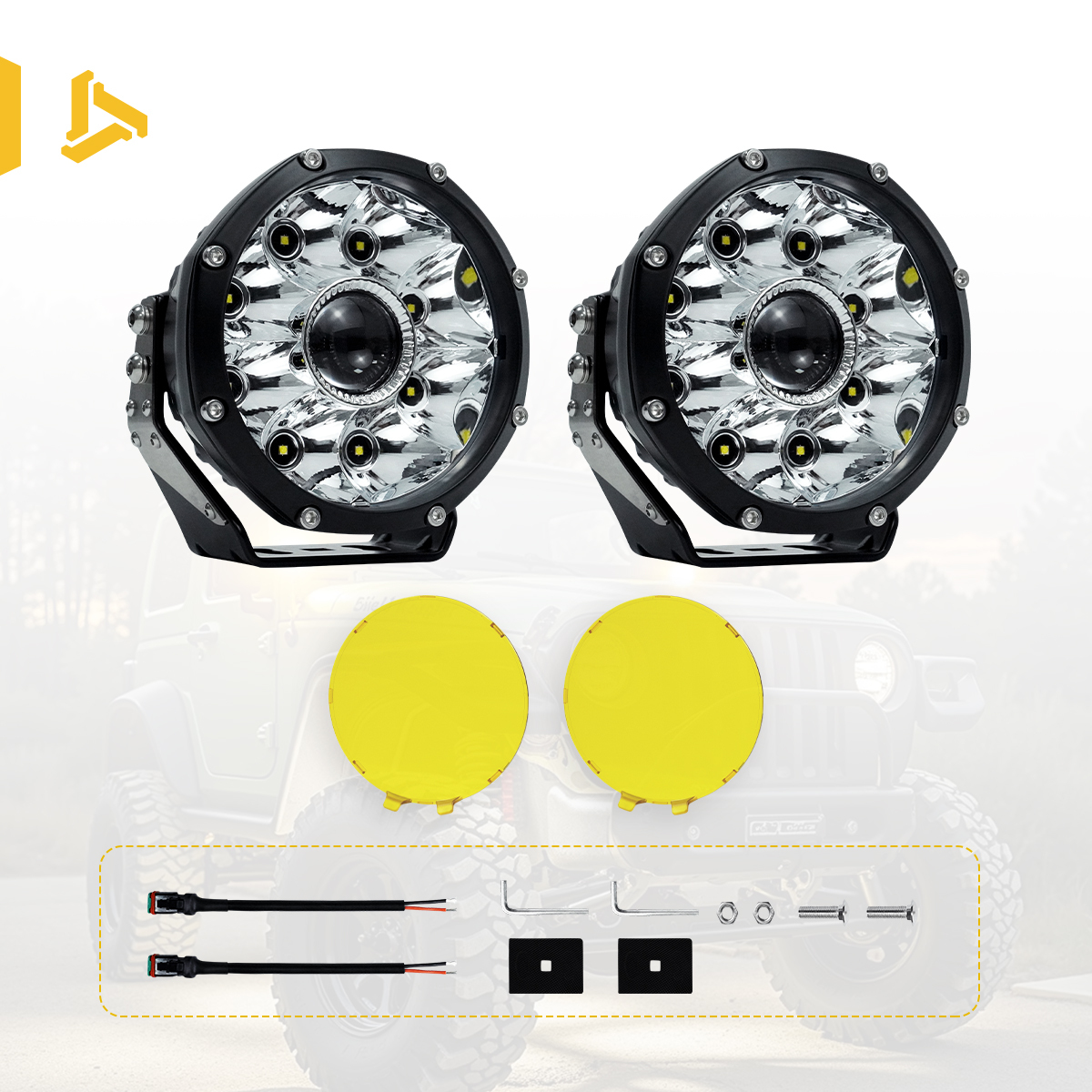 Kit de luces (par + cubierta amarilla)