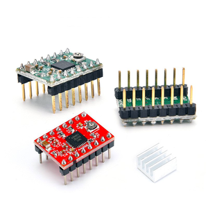 数控3D打印机零件附件Reprap pololu A4988 DRV8825步进电机驱动模块，带散热器，用于坡道1.4
