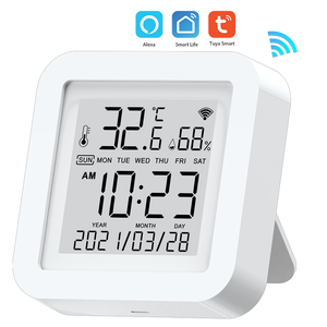 WIFI Sensore di Umidità di Temperatura Con DISPLAY LCD Schermo Digitale App Telecomando Funziona Con Assistente Casa Alexa Vita Intelligente - Product Image 1