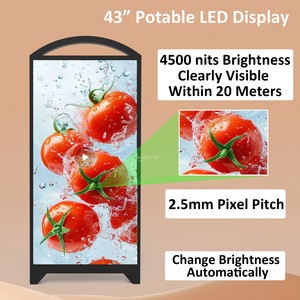 360SPB portatile batteria ricaricabile Display a LED con sistema CMS Poster montato su ruota - Product Image 2