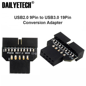 Motherboard USB2.<strong>0</strong> 9Pin to USB3.<strong>0</strong> 19pin Front Panel Connector Converter <strong>USB</strong> <strong>3</strong>.<strong>0</strong> 19/20pin to <strong>USB</strong> <strong>2</strong>.<strong>0</strong> 9pin <strong>Header</strong> Female Adapter - Product Image 3