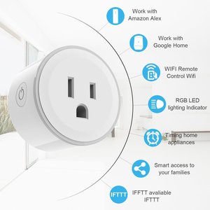 New Product <strong>US</strong> Standard Smart Life Smart Socket With Colorful LED Light Support Amazon Alexa and Google Home Wall <strong>Plug</strong> - Product Image 6