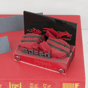 定制Diy工艺便条纸艺术汽车模型块3D便签记事本贴纸创意百年纪念贴记事本立方体