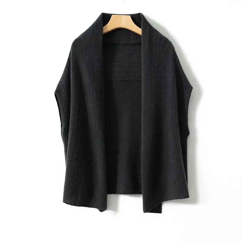 Cashmere camisola das mulheres xale cardigan puro cashmere outono e inverno novo V-neck malha top exterior