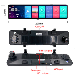 4G Android 8.1 dash kamera Full HD 1080P 12 inç gps izci uzaktan kontrol monitörü ADAS WiFi dikiz kamera navigator ücretsiz haritalar 2GB + 32GB - Product Image 6