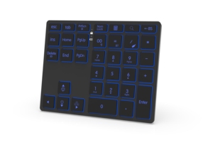 Mini teclado numérico modelo Dual inalámbrico de 2,4G, teclado numérico recargable retroiluminado RGB con teclado numérico con cable, portátil, nueva condición