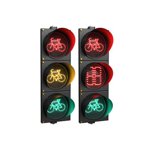 ZGSM bisiklet sinyal kafaları LED bisiklet trafik sinyal modülleri 200mm 300mm şeffaf Lens RYG bisiklet trafik işığı - Product Image 2