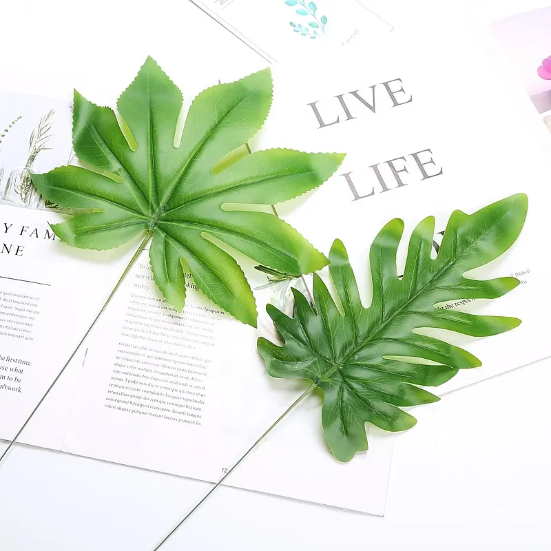 Cheap simulation plant photo props fruit shop artificial decorative leaves single piece simulation star anise leaf