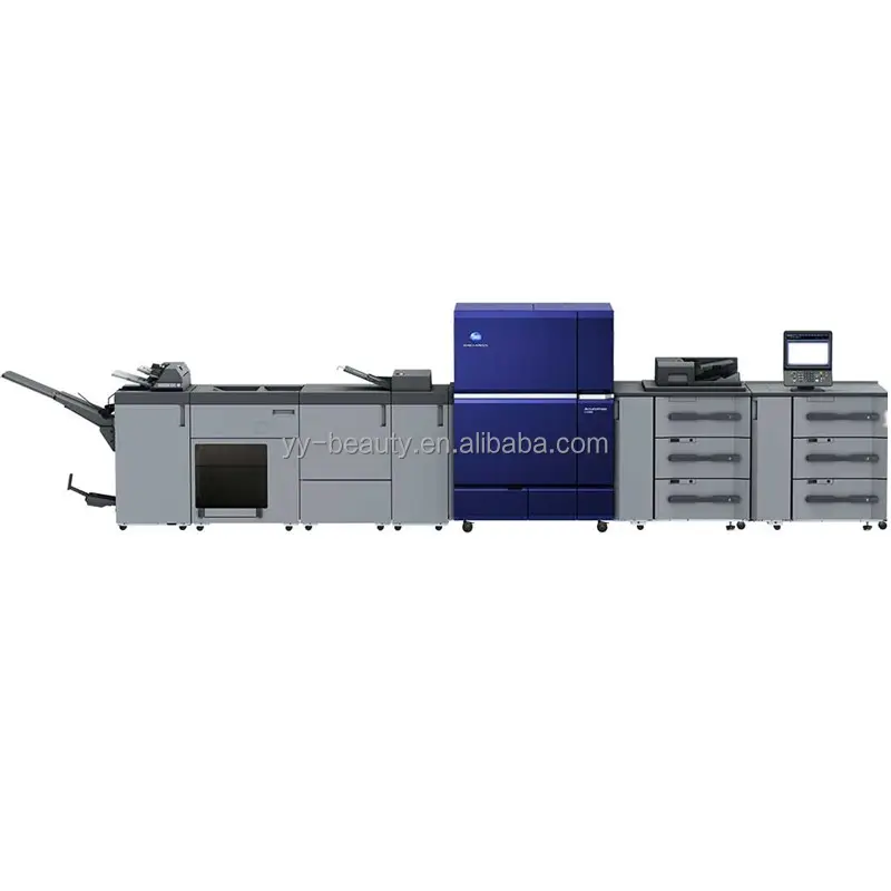 Used Multi-function Copiers Konica Minolta AccurioPress C14000 C12000 Photocopy Machine Perfect Binding Cutting