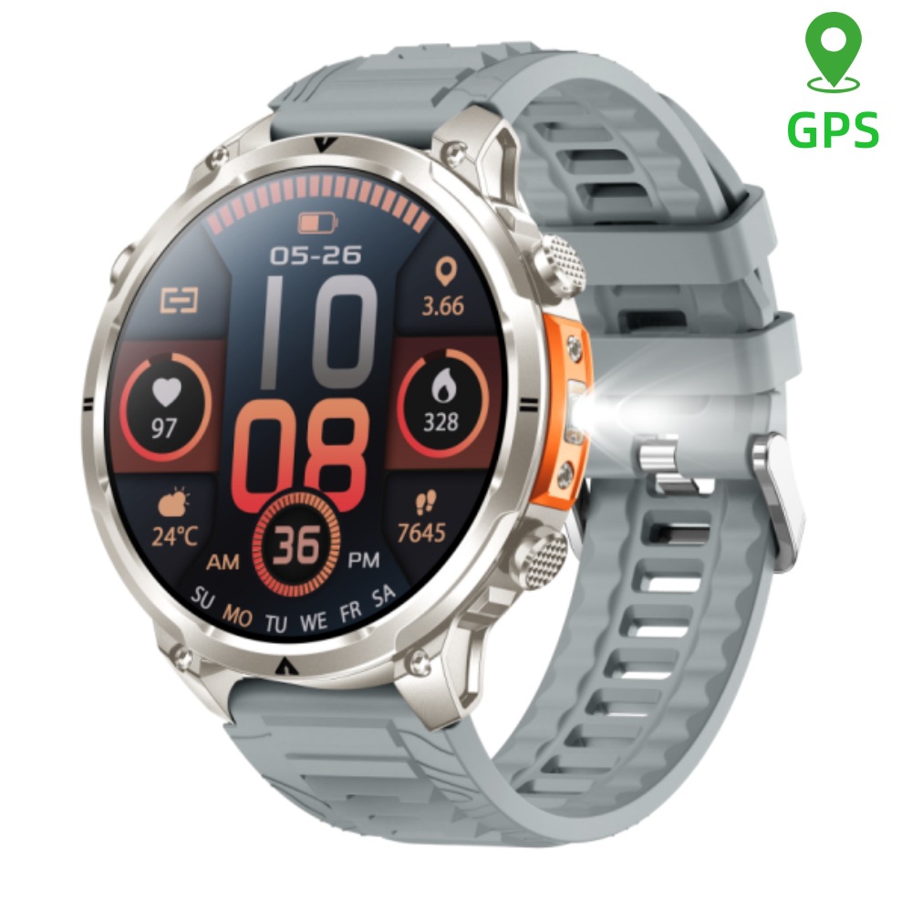 Bracelet de montre en silicone argenté