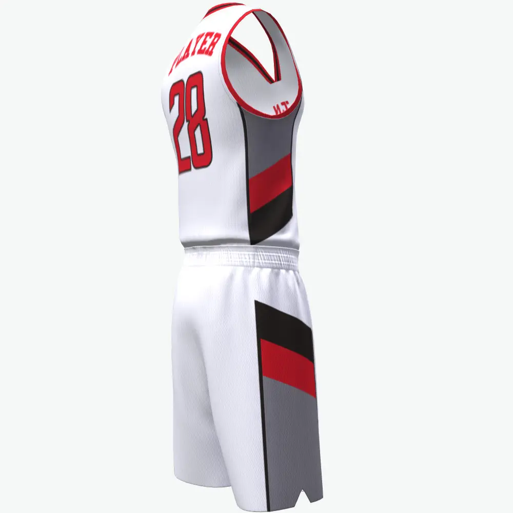 Uniforme de basquete masculino personalizado por atacado, camisas profissionais respiráveis e confortáveis, camisas baratas de basquete NBAA