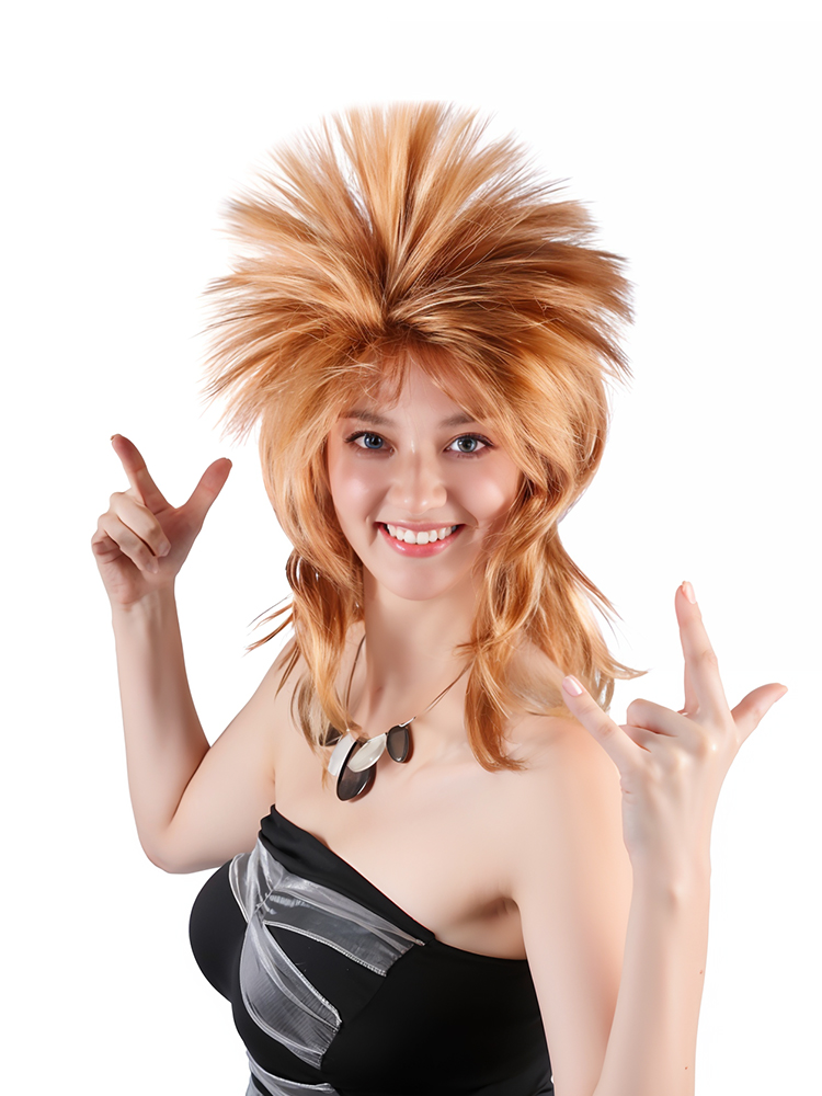 Brown punk wig