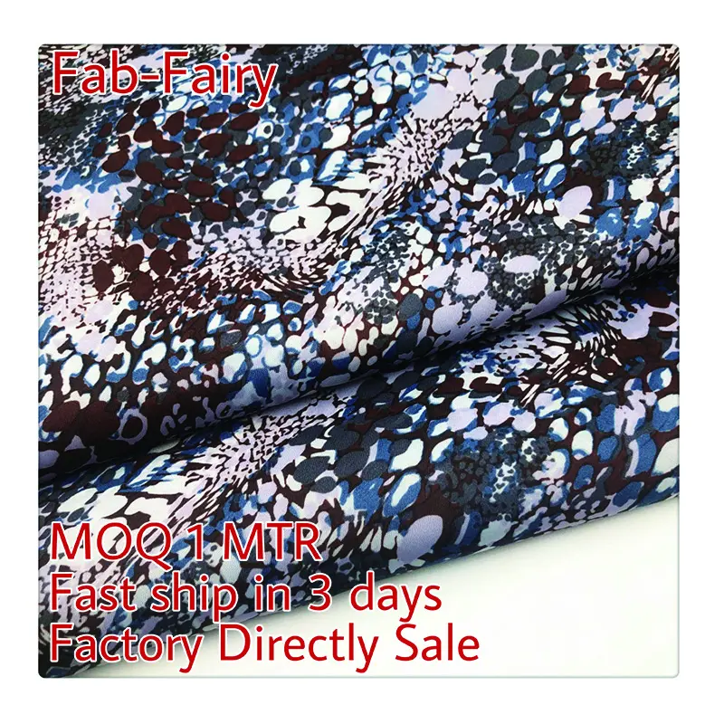 저렴한 재고 판매 좋은 품질 210T 폴리에스터 태 피터 54GSM 뱀 피부 인쇄 안감 직물 양복 및 코트