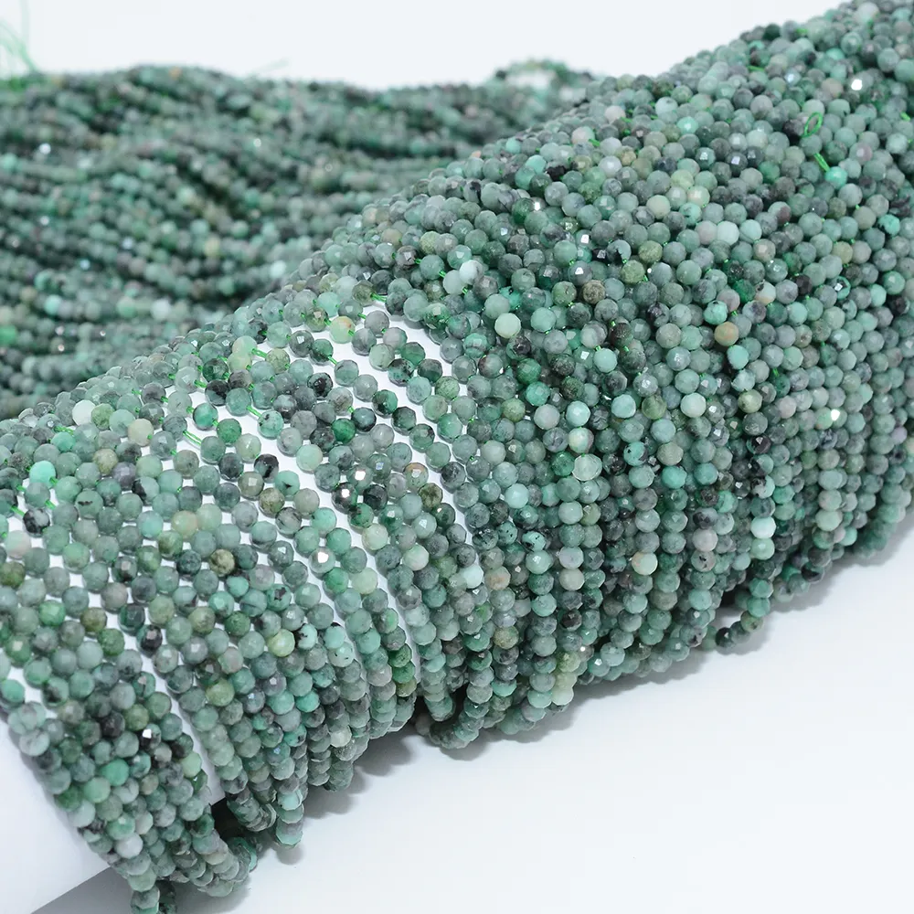 Natürliche smaragd-gefaßte runde Perlen 3,5 mm