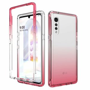 LGベルベット用スクリーンプロテクター付きの新しいデザインのソフトグラデーションTPUPCカスタム耐衝撃電話ケース - Product Image 2