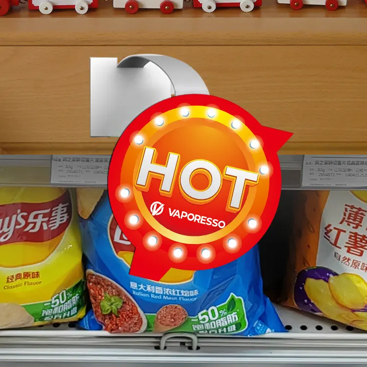 Supermarket Advertising Shelf Display Sticker Shelf Wobbler Talker For Hanging Label Promotion Sticker