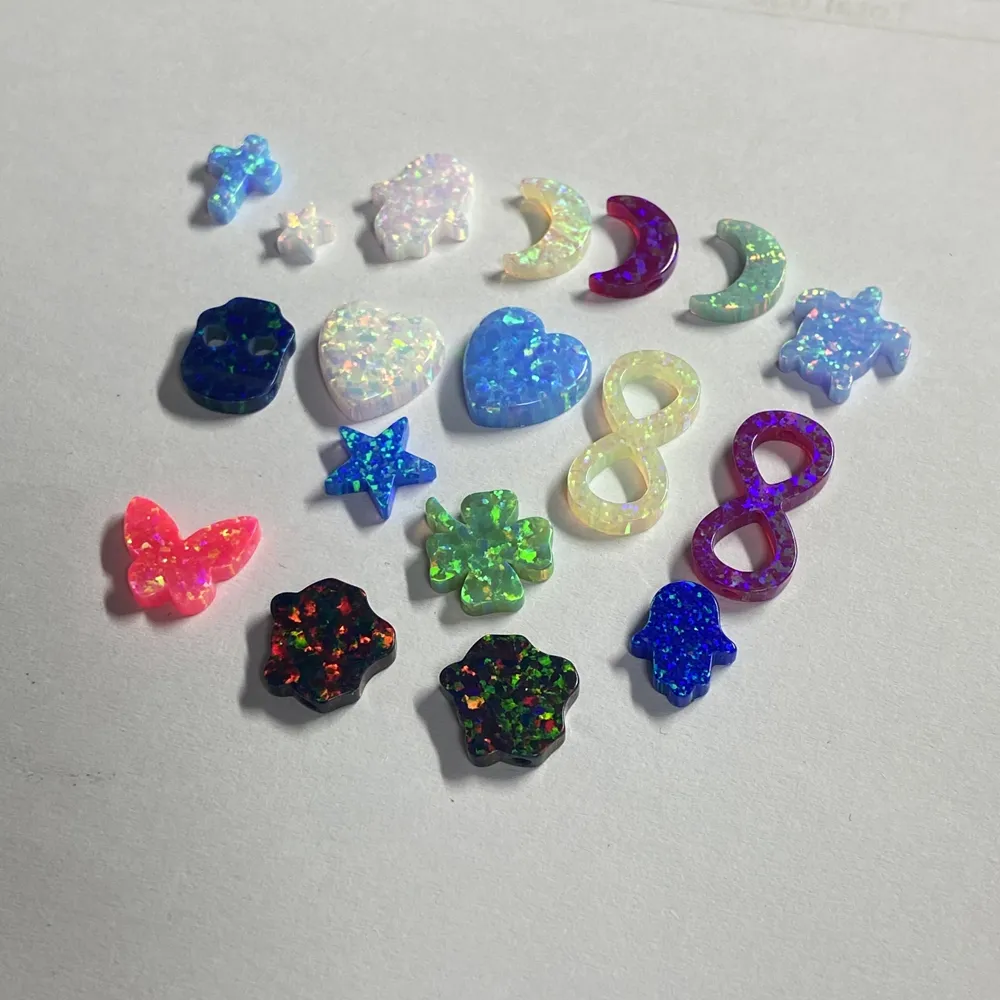 HQ taşlar sentetik Opal taş fantezi şekli oluşturulan Opal kolye fiyatı gram kadınlar için