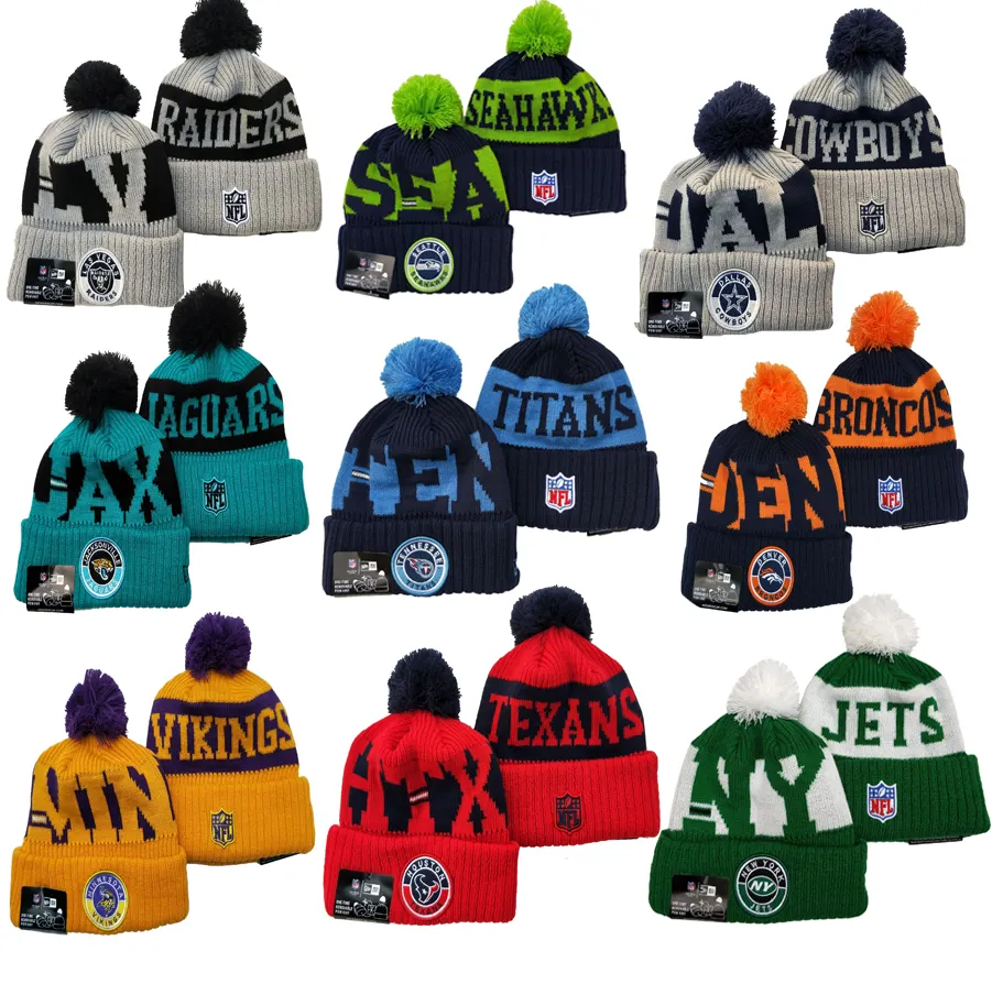 2022-2023 האחרון עיצוב ארה"ב אמריקאי 32 קבוצות כדורגל NFL כובע כפה