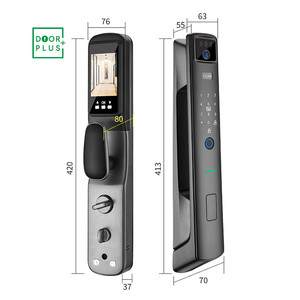 Soorplus Tuya APP telecomando interfono vocale 3D riconoscimento del volto Smart Lock con Password di impronte digitali della fotocamera Smart Lock - Product Image 6