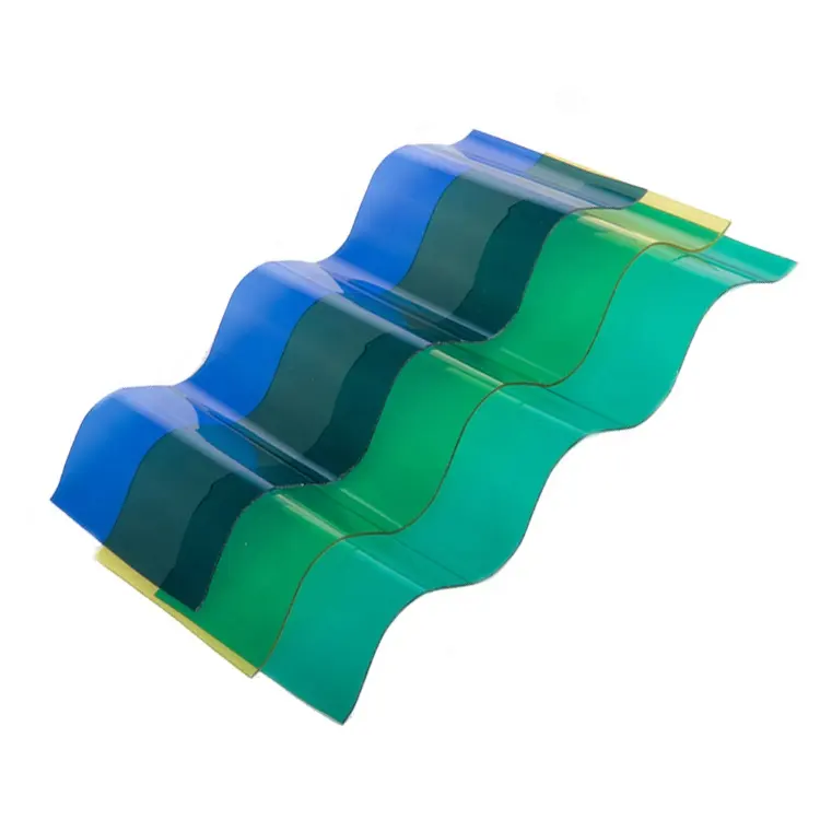 Hoja corrugada de policarbonato transparente 760/840/900, 1mm, 2mm, para techo de tragaluz, hojas solares