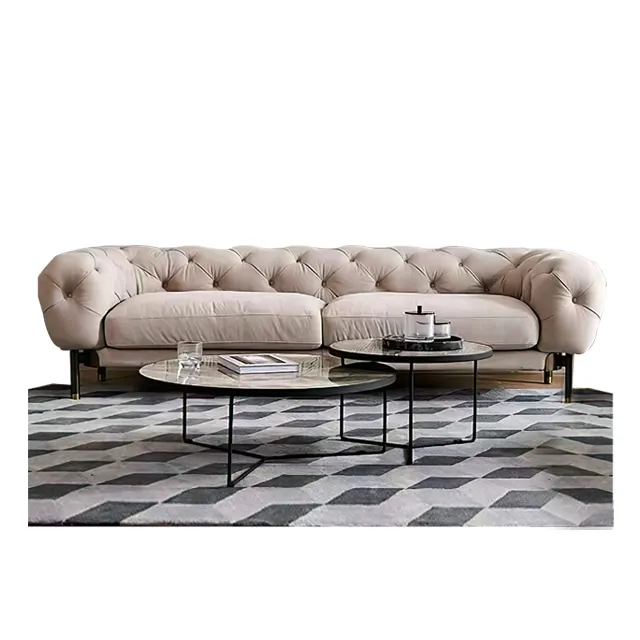 Дизайнерский кожаный диван для гостиной в скандинавском стиле на молнии, итальянский роскошный импортный высококачественный диван из воловьей кожи