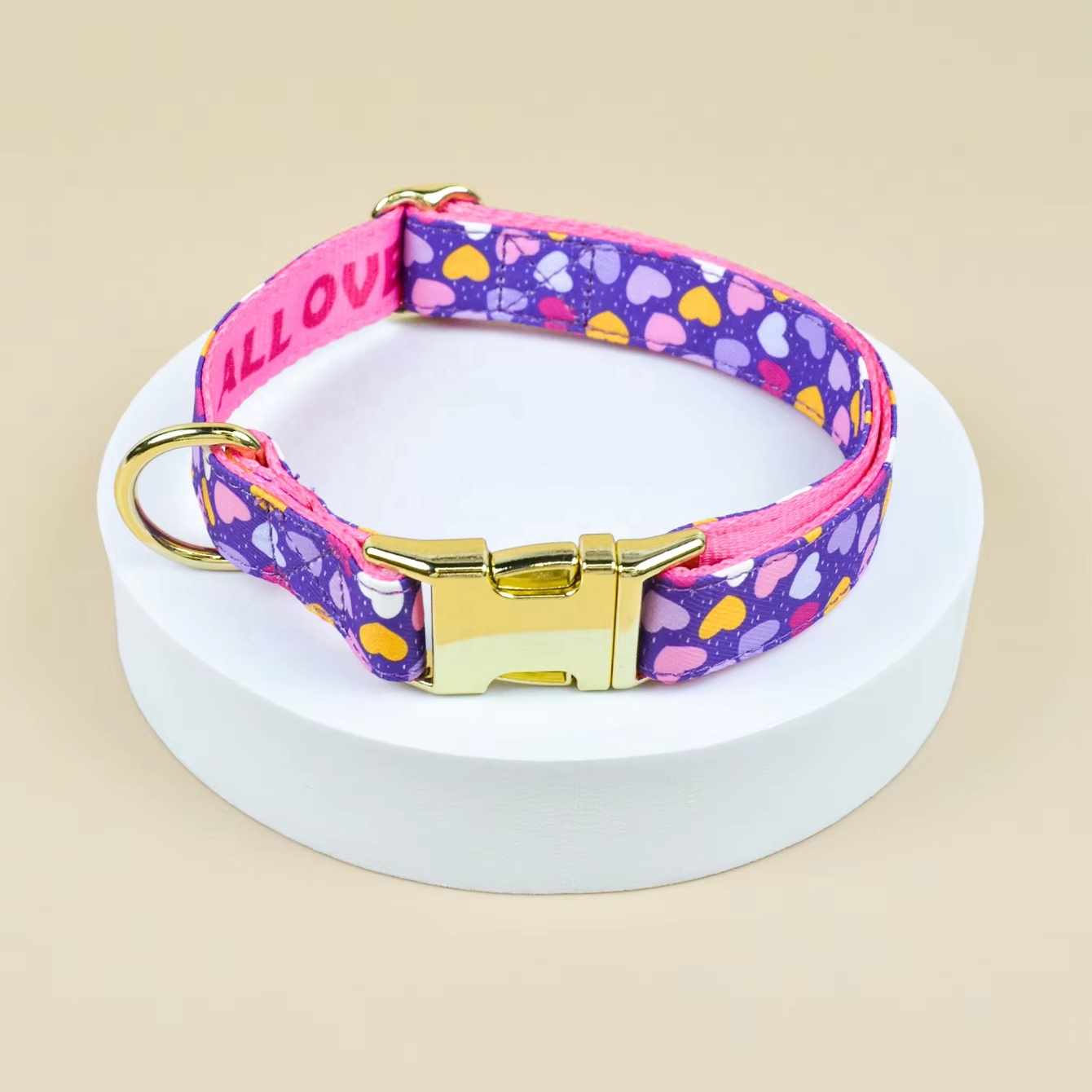 Collar Corazón Púrpura