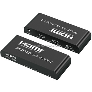 2 Ports <strong>HDMI</strong> 2.0 Splitter 1 in 2 Out HDCP 2.2 4K 60Hz 1080P Full HD HDR <strong>HDMI</strong> Splitter 2.0 1x2 for <strong>Dual</strong> Monitors Extended Display