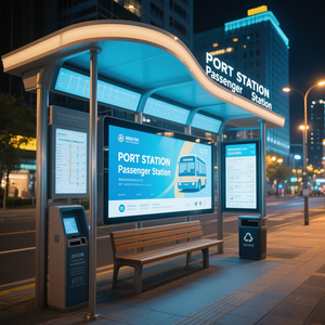 Cosun dừng xe buýt nơi trú ẩn cổng trạm quảng cáo biển báo và hiển thị ngoài trời hộp đèn nhỏ de trạm xe buýt - Product Image 1