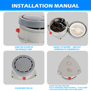 Batterie betriebener Wasser leck detektor 110DB Wasser leck alarm Audio-und Licht warnungen für die Sicherheit zu Hause - Product Image 4