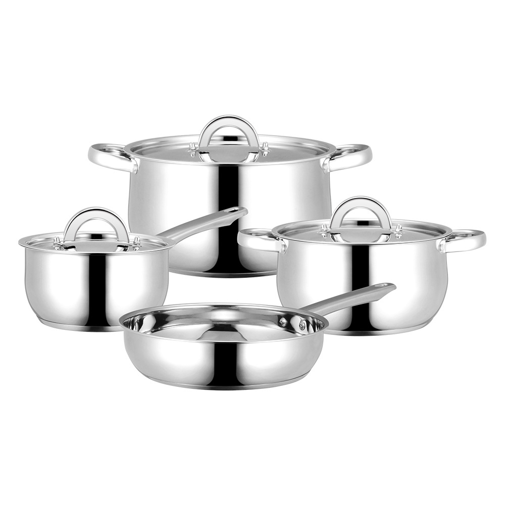Three-layer double bottom 7-piece pot set