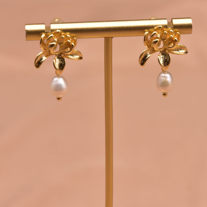 GE0810-14 Boucles d'oreilles Lotus