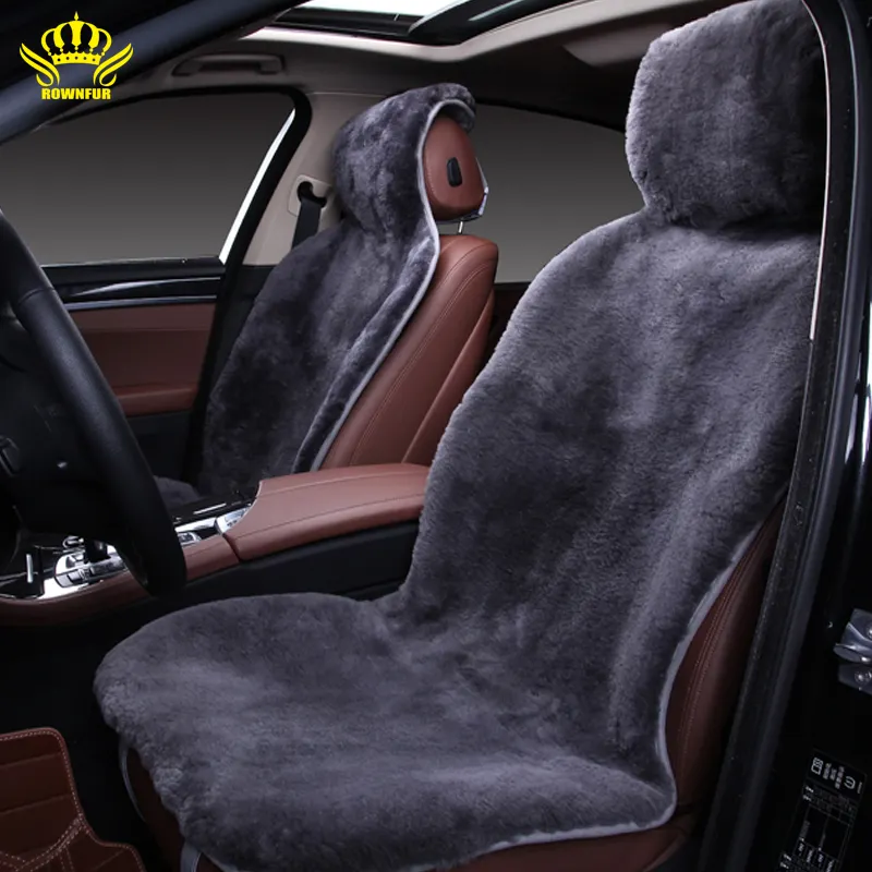 13year factory sale new fashion wellfit front one piece sheepskin car seat covers car universal size